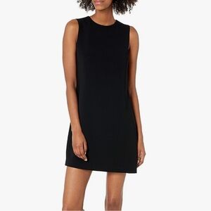 Theory Black Wool Shift Mini Dress 10